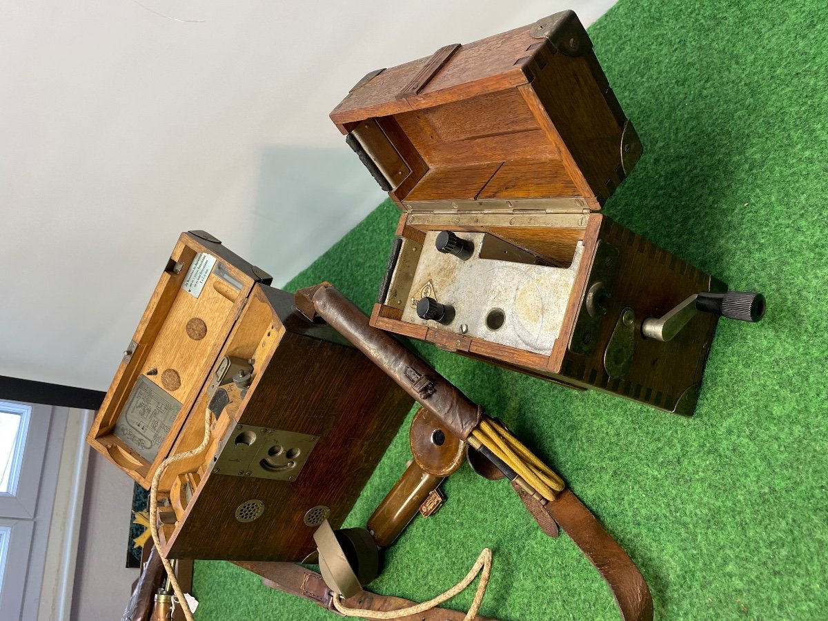 Téléphone De Campagne Allemand  Ff-16 Type B  Et Son Générateur De Secour  W W 1   MODÈLE 1916 -photo-3