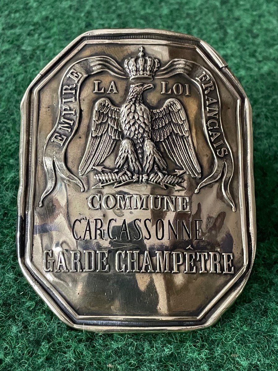 Country Guard Plate From The City Of Carcassonne 1st Empire Period 19th -photo-2