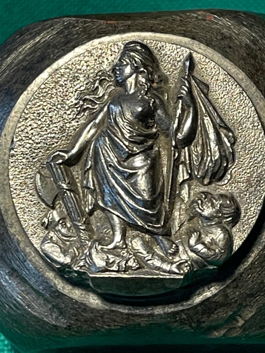Rare Matrice  Satyrique  Marianne  Guerrière  Foulant A Ses Pieds Napoléon  III   1870 19 ème -photo-6