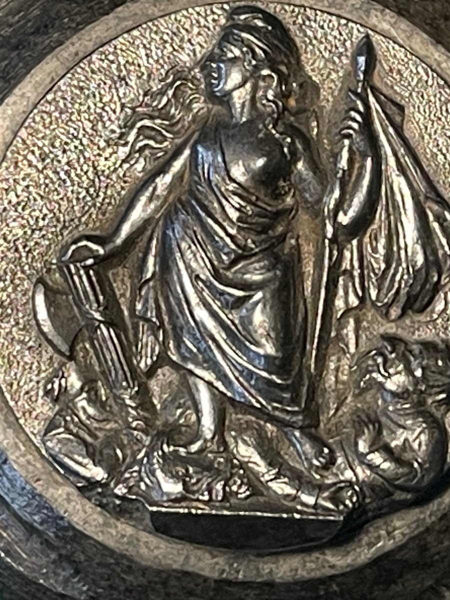 Rare Matrice  Satyrique  Marianne  Guerrière  Foulant A Ses Pieds Napoléon  III   1870 19 ème 