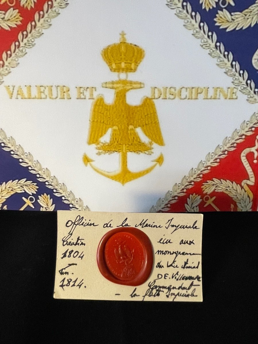 Cachet A  CIRE   d'Officier  De La Marine Impériale  Française èpoque 1er Empire  1804-photo-3