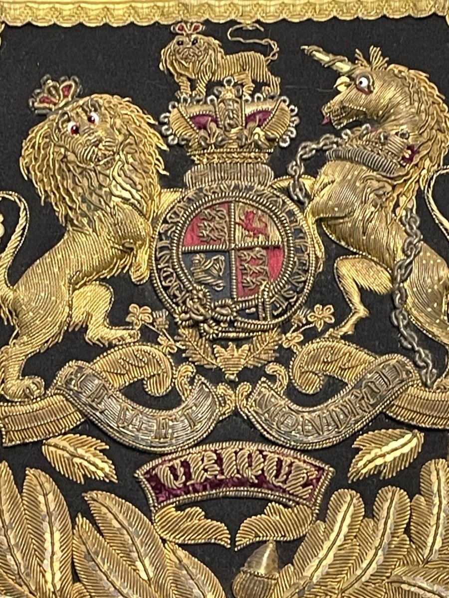 Sabretache  d'Officier  Du Royal Artillerie  Règne  De La  Reine Victoria  19 ème -photo-3