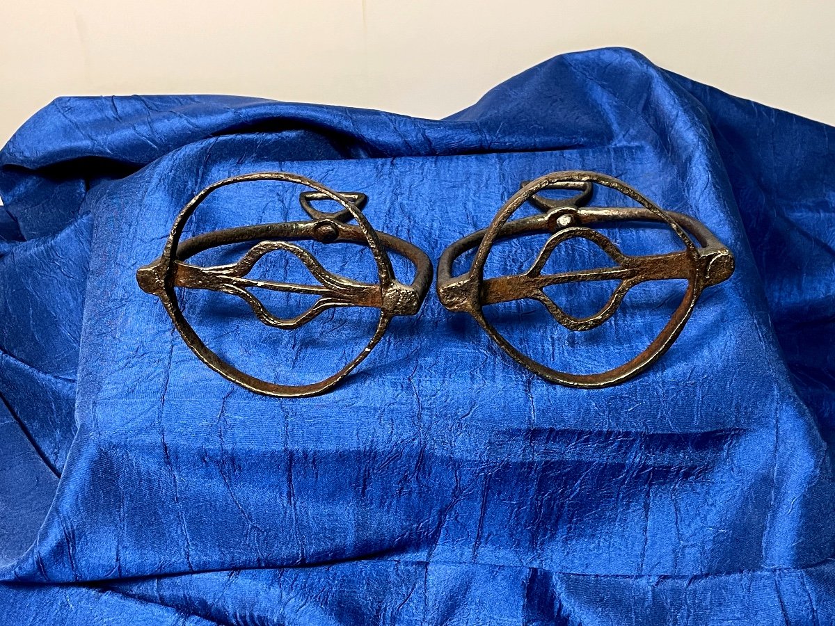 Pair Of Stirrups From The 1st Empire, 19th Century -photo-4