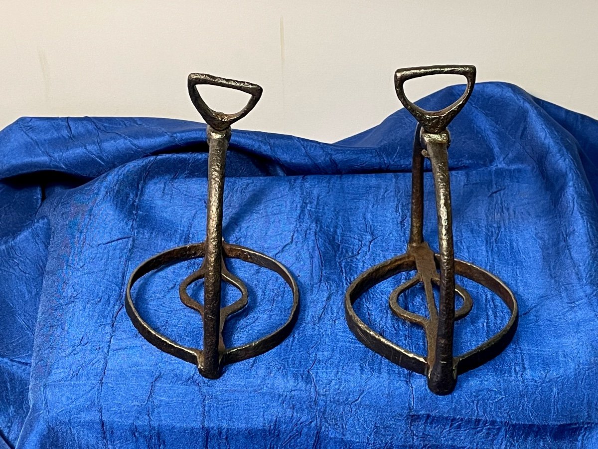 Pair Of Stirrups From The 1st Empire, 19th Century -photo-2