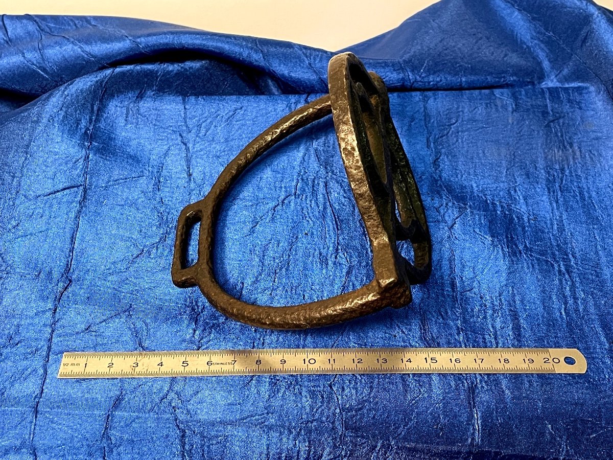 Pair Of Stirrups Of Dragoon Officer 1st Empire 19th -photo-1