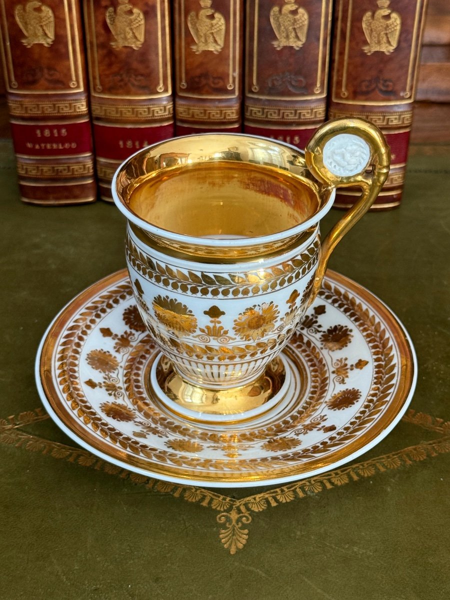 Tasse A Chocolat d'époque 1er Empire   Porcelaine De Paris  19 ème 