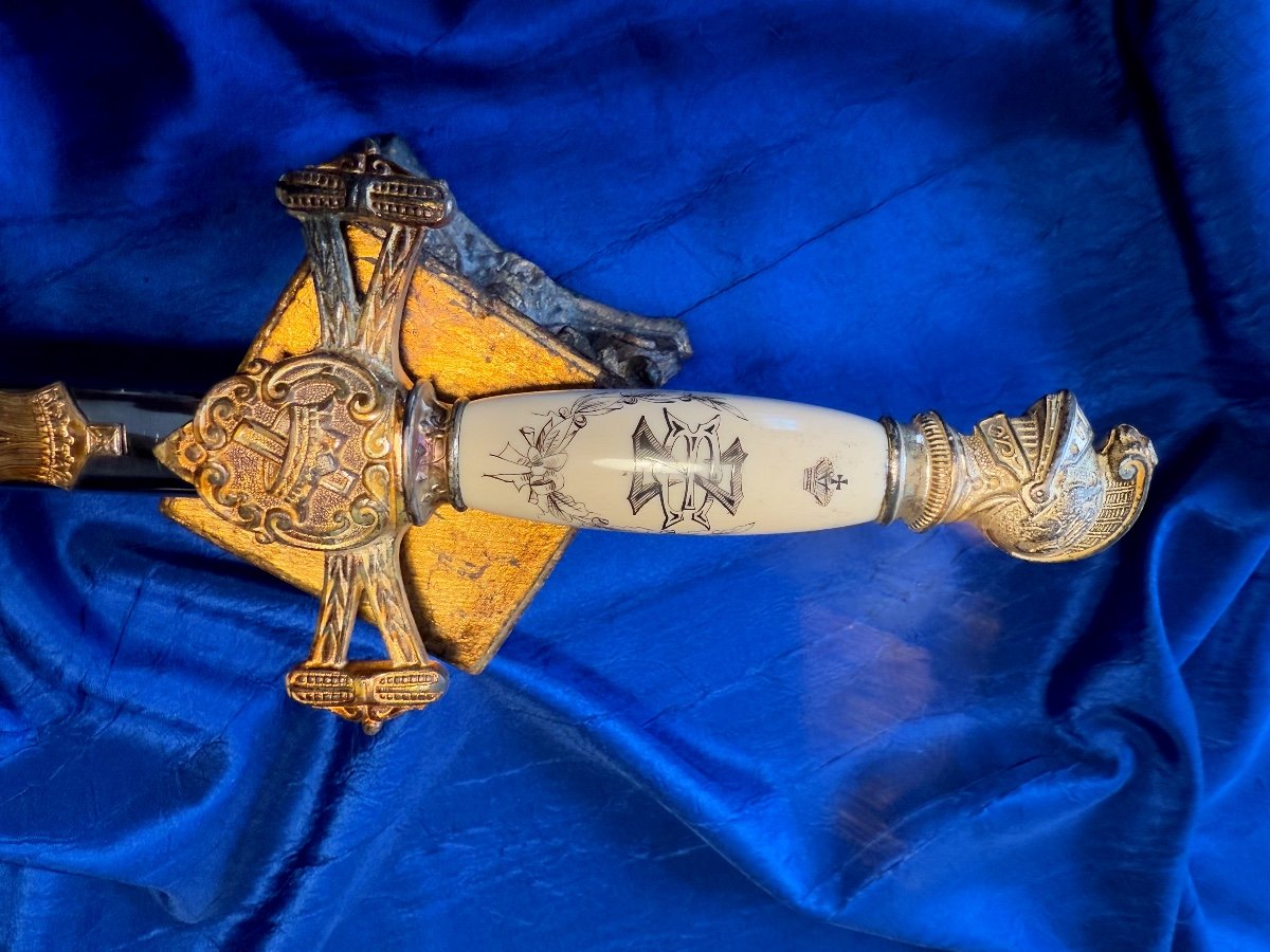 Masonic Sword Of The American Brotherhood Of Knights Templar XIXth -photo-2