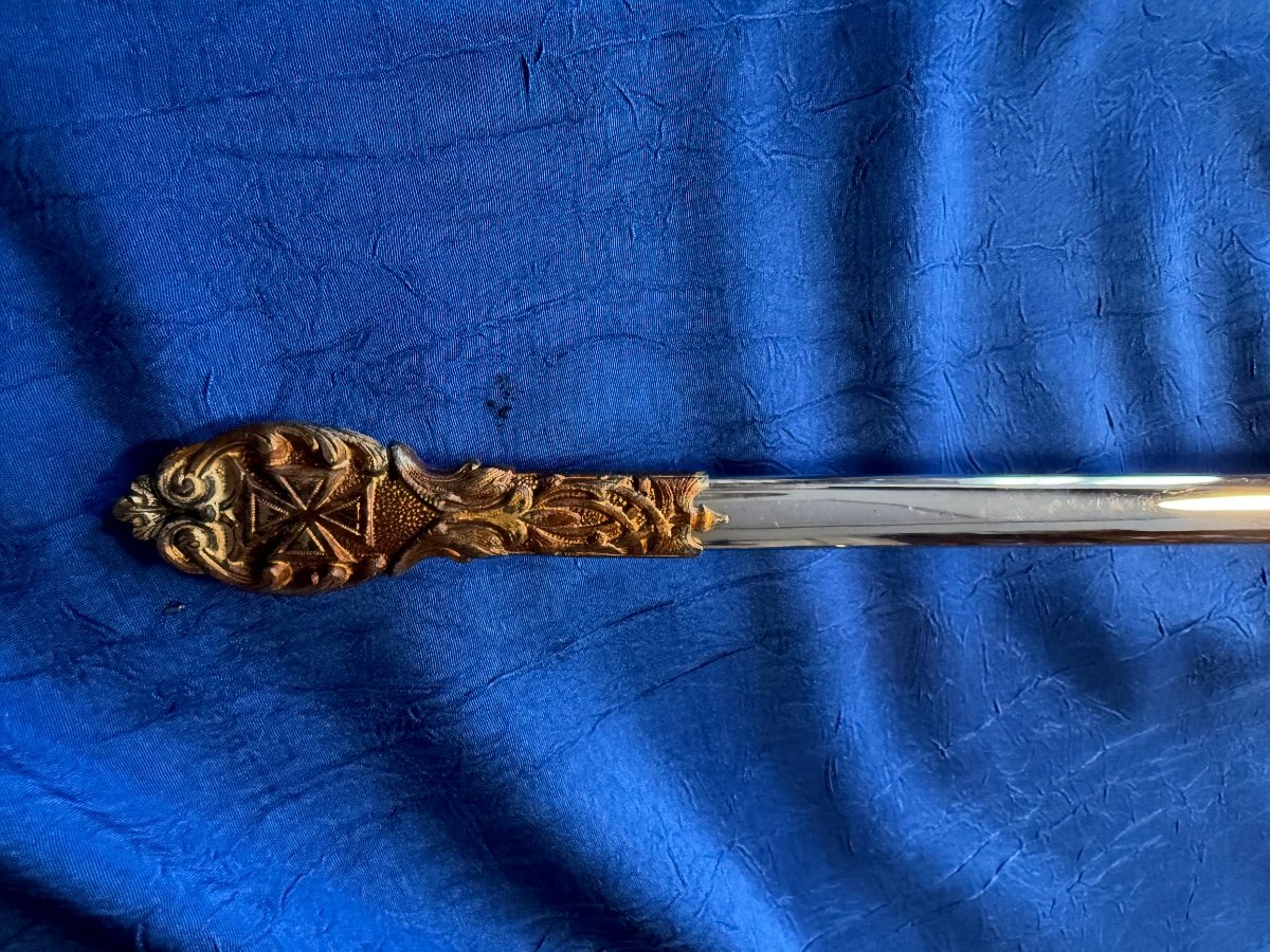 Masonic Sword Of The American Brotherhood Of Knights Templar XIXth -photo-3