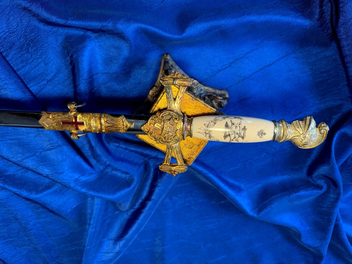 Masonic Sword Of The American Brotherhood Of Knights Templar XIXth 