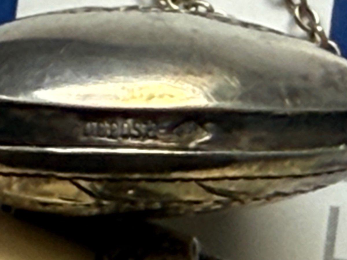 Small Heart Of Mary "ex Voto" In Silver 19th Century -photo-3