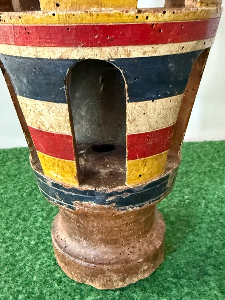 Polychrome Overlay Of Lauragais Of Montreal From Aude Languedoc 19th Century -photo-2