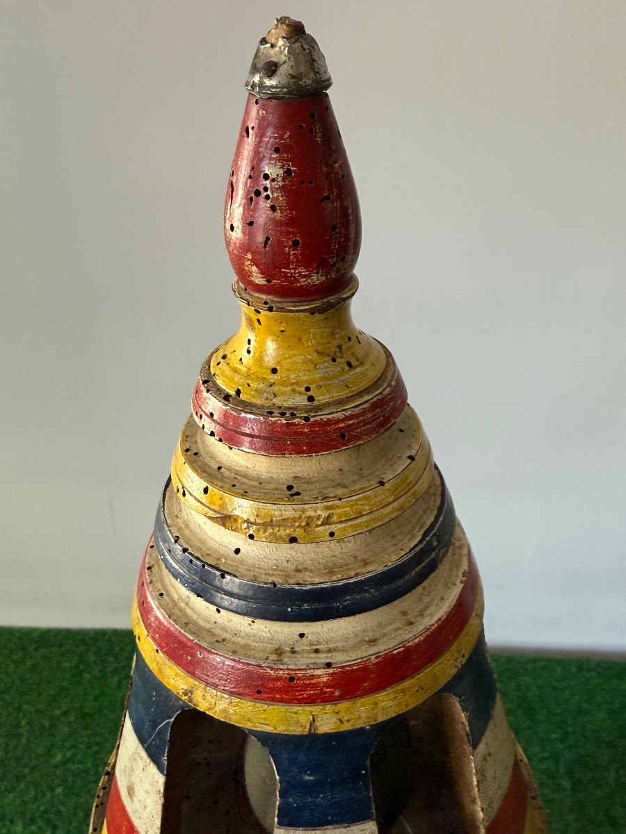 Polychrome Overlay Of Lauragais Of Montreal From Aude Languedoc 19th Century -photo-5