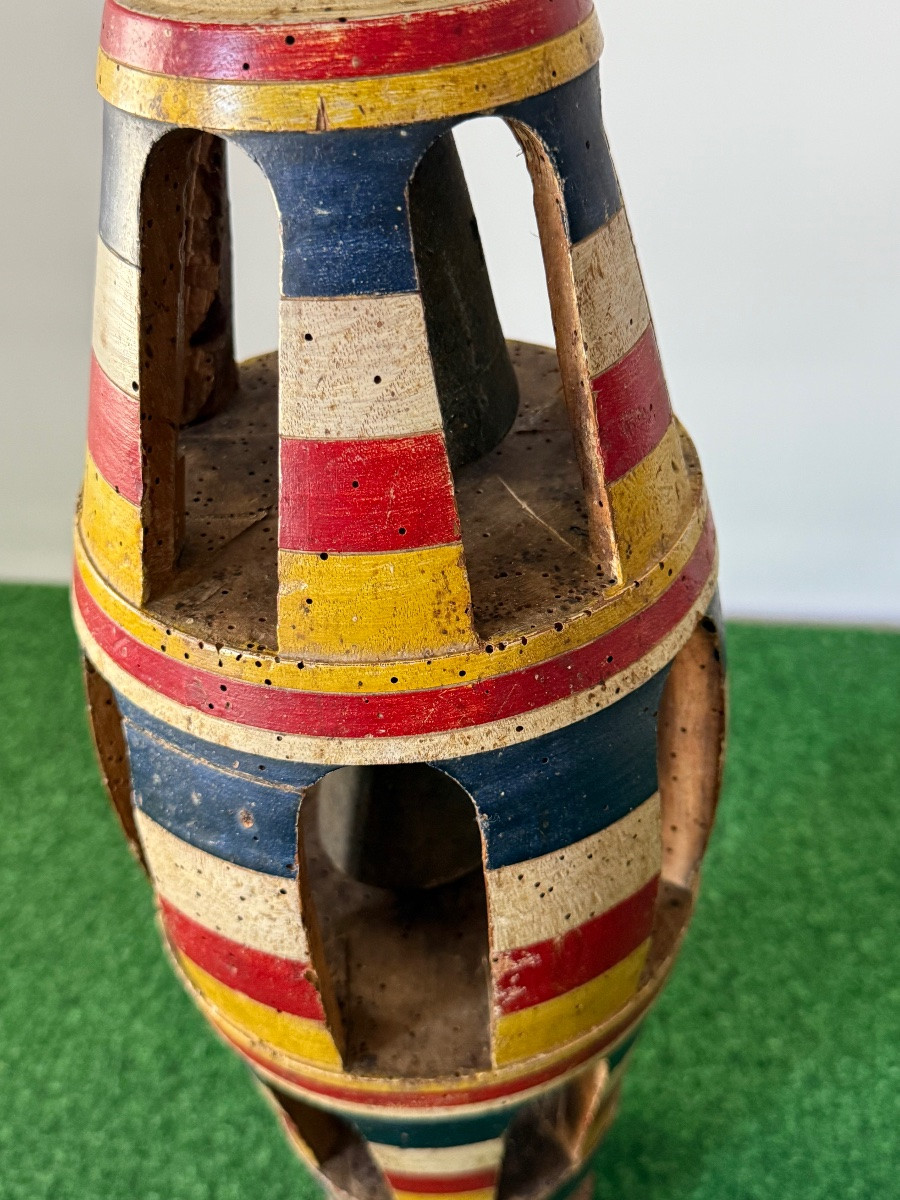 Polychrome Overlay Of Lauragais Of Montreal From Aude Languedoc 19th Century -photo-6
