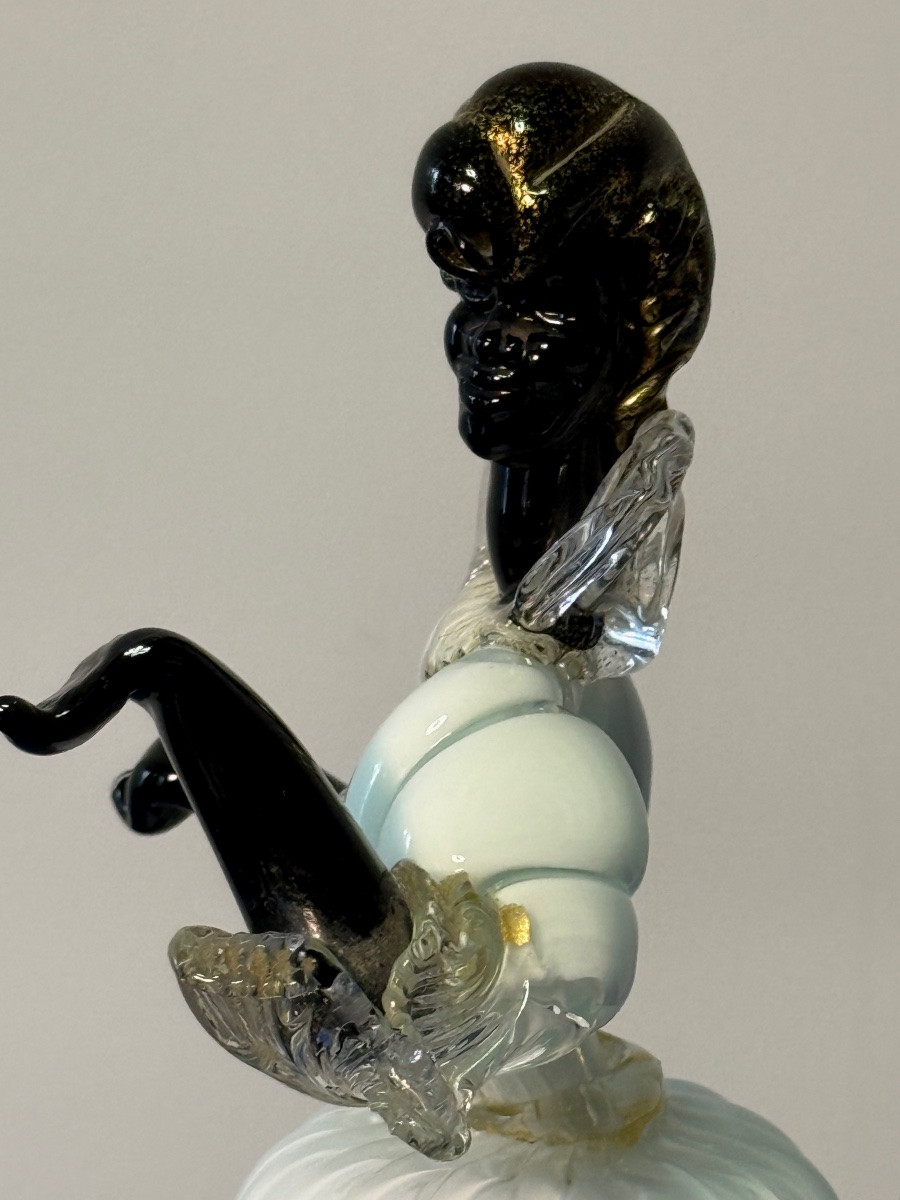Murano Glass Figure Venice Carnival 1955 20th Century-photo-2