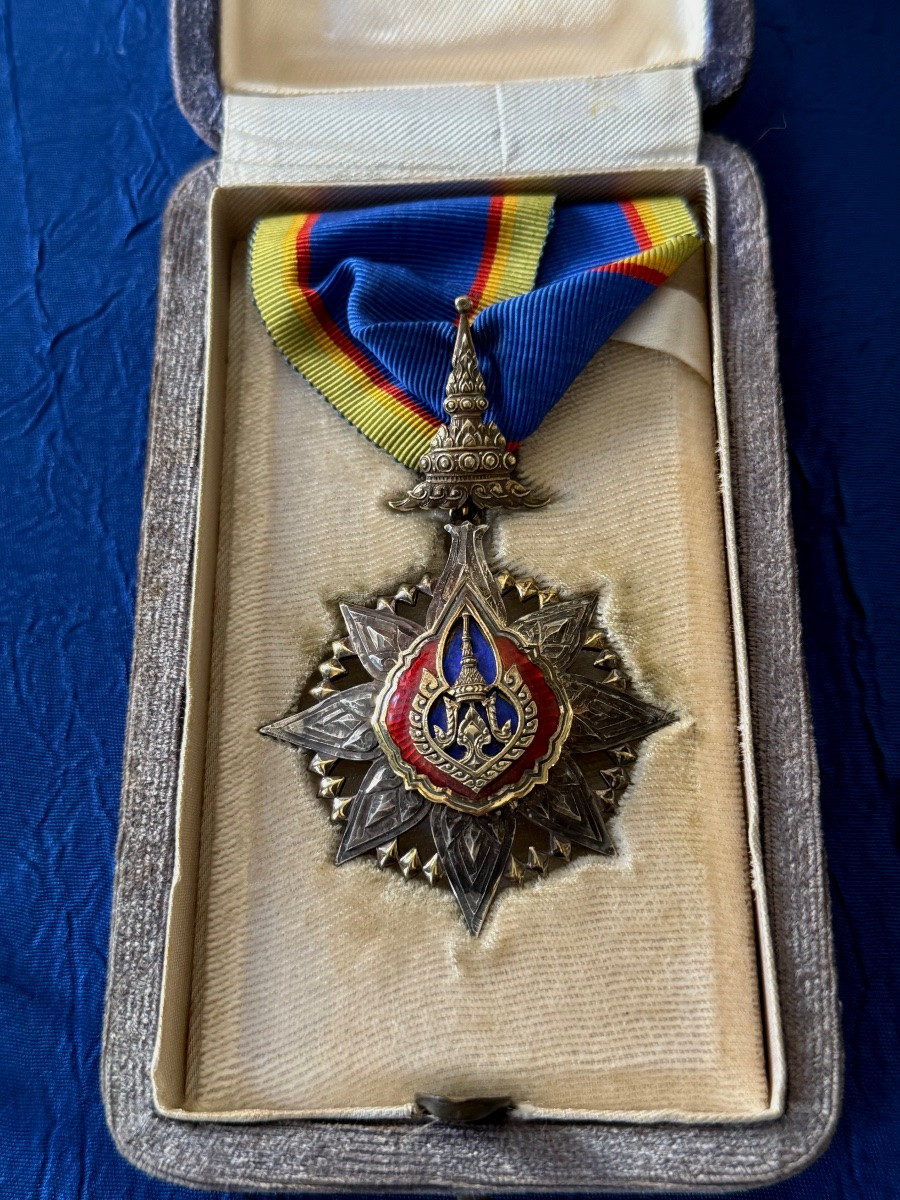 THAILANDE   COMMANDEUR  DE LA COURONNE  THAILANDAISE  EN ARGENT  1941  20 ÈME SIÈCLE -photo-4