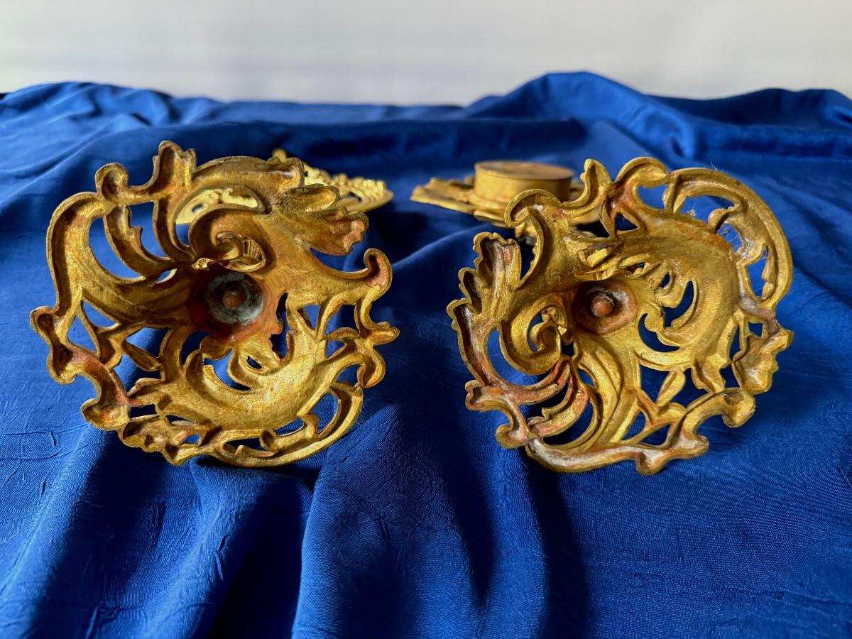 PAIRE DE RELIQUAIRE -MONSTRANCE  ST  FRANÇOIS DE SALES  ET ST  VINCENT DE PAUL   DÉBUT 19 ÈME -photo-8