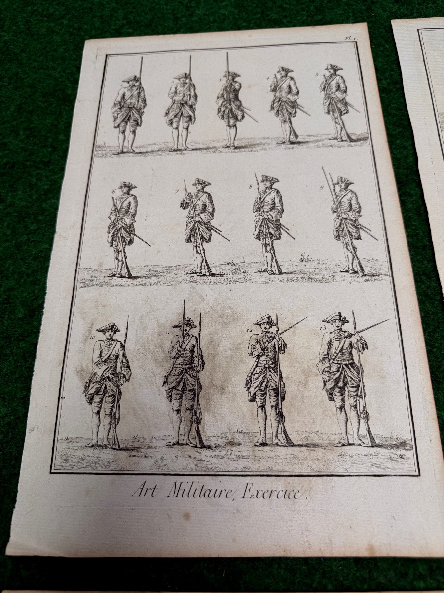 Military Art Plates From 1 To 5 Taken From The Diderot / d'Alembert Encyclopedia Paris 1751 -photo-2