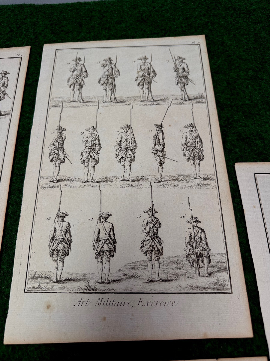 Military Art Plates From 1 To 5 Taken From The Diderot / d'Alembert Encyclopedia Paris 1751 -photo-3