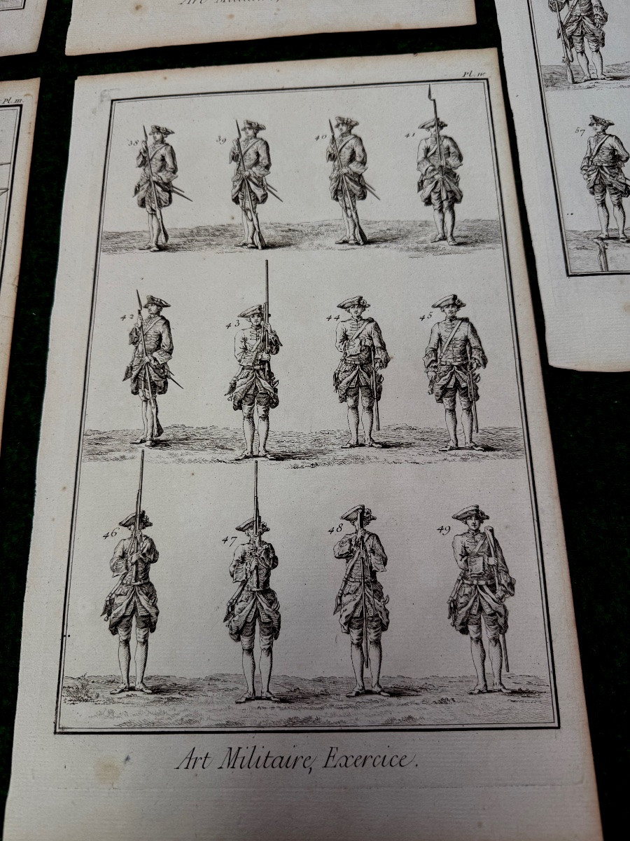Military Art Plates From 1 To 5 Taken From The Diderot / d'Alembert Encyclopedia Paris 1751 -photo-1