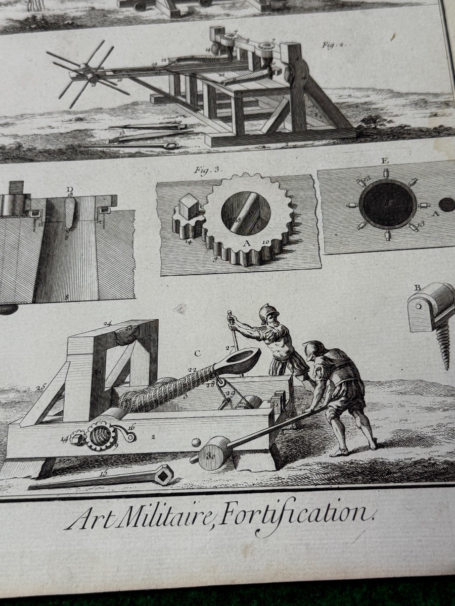 Plates Of Military Art Of Fortifications 6 Plates Taken From The Diderot Encyclopedia 1751-photo-8