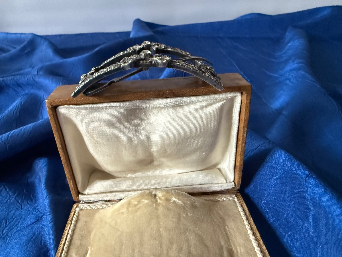 BOUCLE  DE  CEINTURE  A   NOEUDS DANS SON ÉCRIN   D'ÉPOQUE  19 ÈME -photo-7
