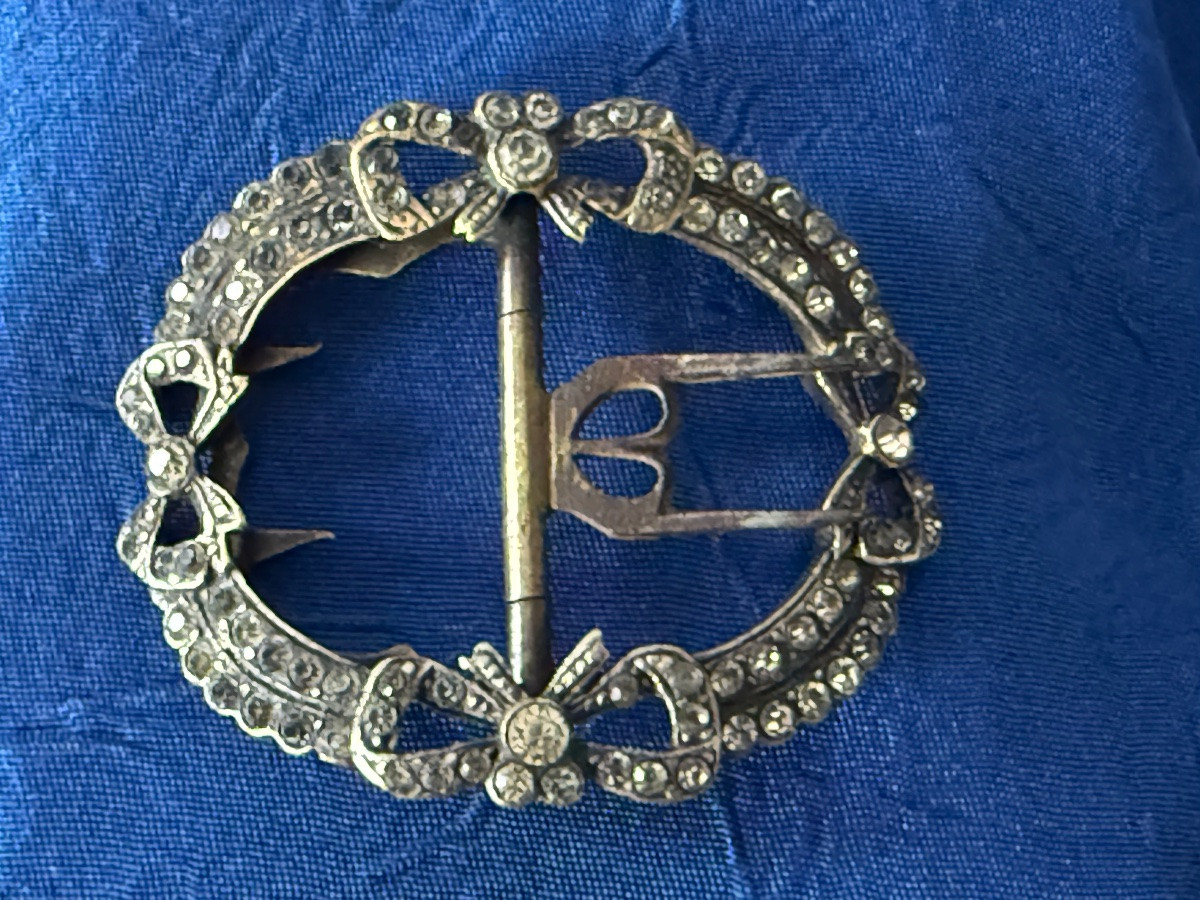 PETITE BOUCLE DE CEINTURE  A NOEUDS  D'ÉPOQUE  19 ÈME -photo-2