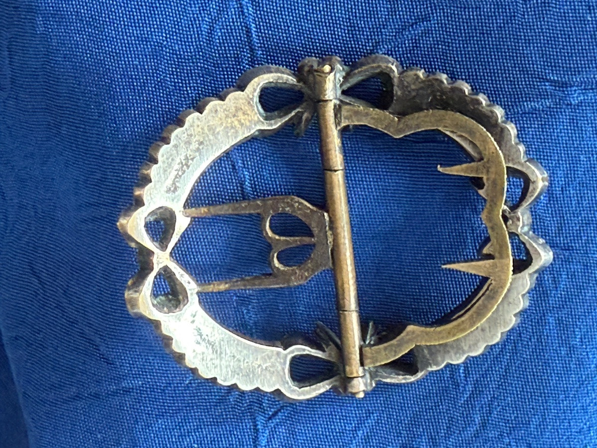 PETITE BOUCLE DE CEINTURE  A NOEUDS  D'ÉPOQUE  19 ÈME -photo-3