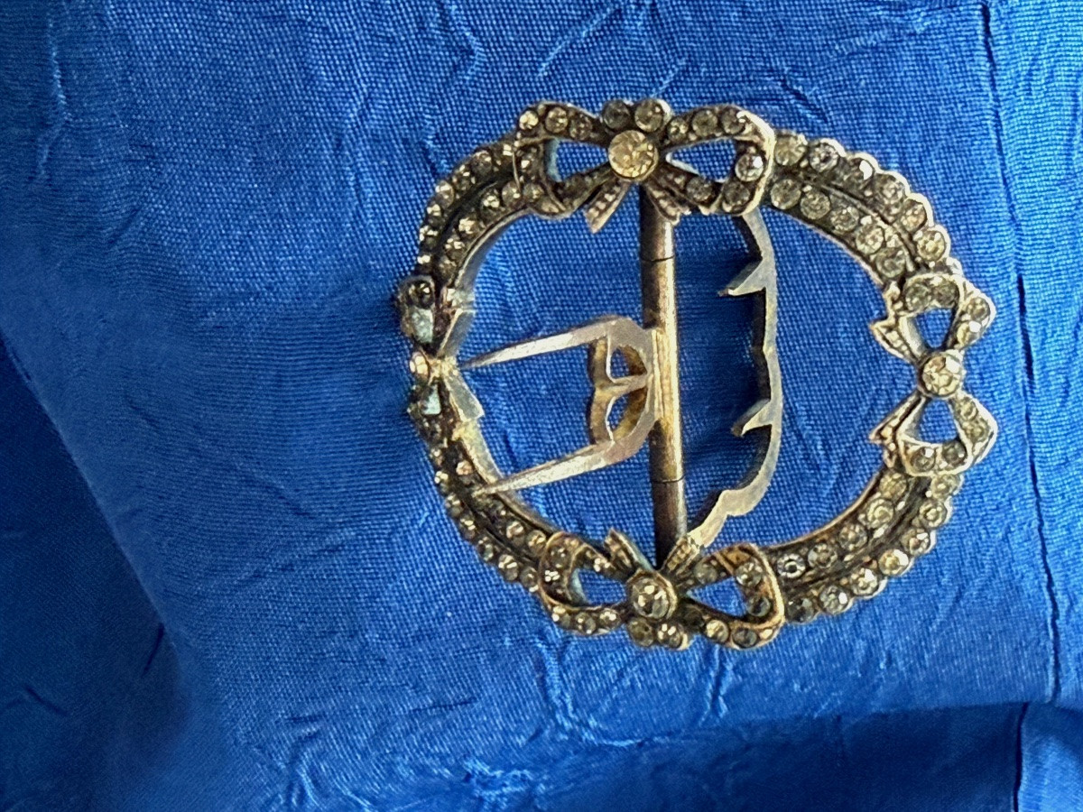 PETITE BOUCLE DE CEINTURE  A NOEUDS  D'ÉPOQUE  19 ÈME -photo-2