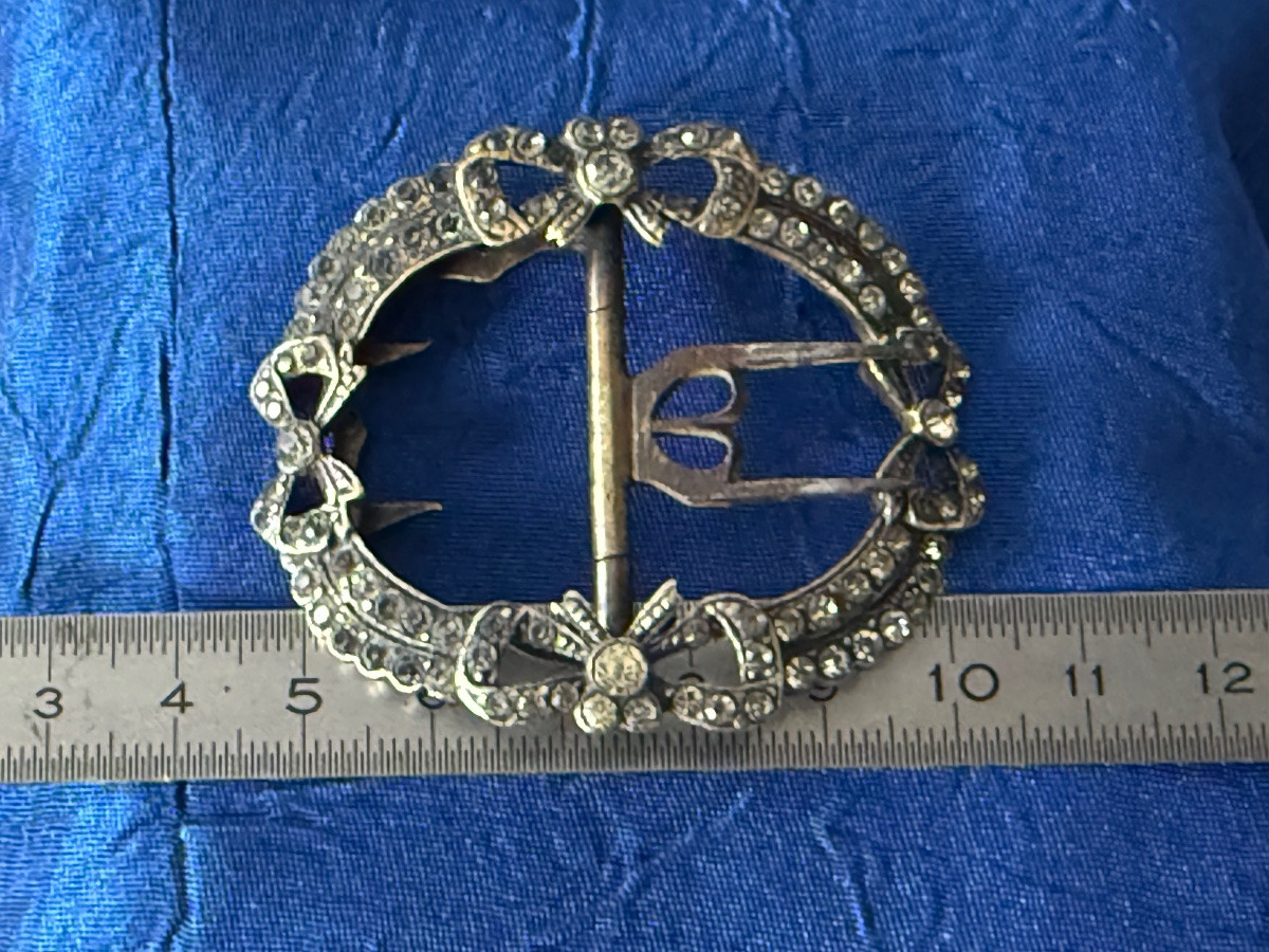 PETITE BOUCLE DE CEINTURE  A NOEUDS  D'ÉPOQUE  19 ÈME -photo-3