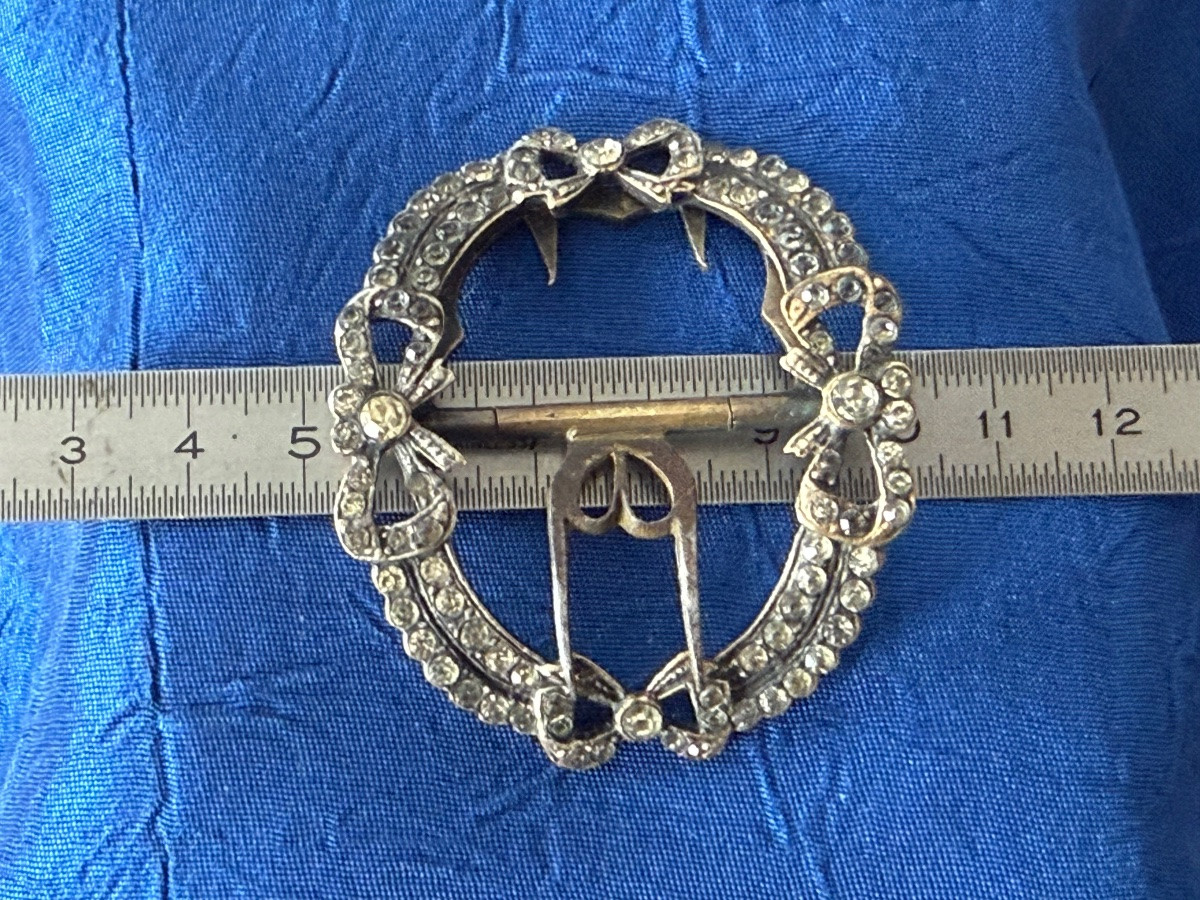 PETITE BOUCLE DE CEINTURE  A NOEUDS  D'ÉPOQUE  19 ÈME -photo-4