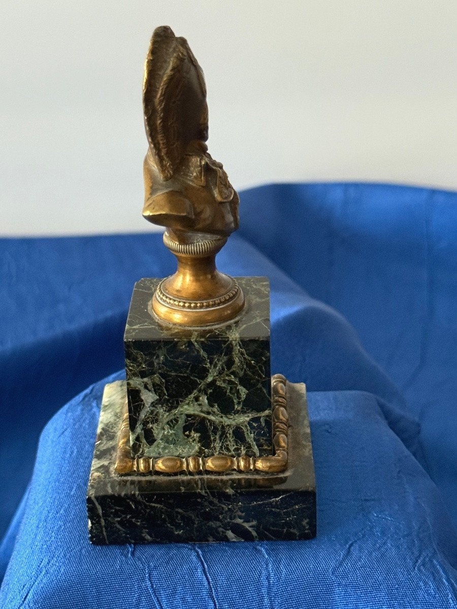 BUSTE DU  GÉNÉRAL  CAMBRONNE   BRONZE  PATINÉ  D'ÉPOQUE 19 ÈME -photo-4