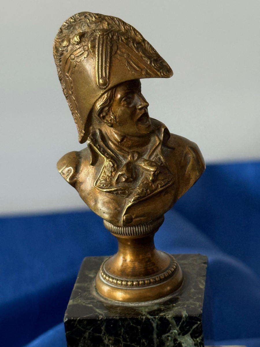 BUSTE DU  GÉNÉRAL  CAMBRONNE   BRONZE  PATINÉ  D'ÉPOQUE 19 ÈME -photo-2