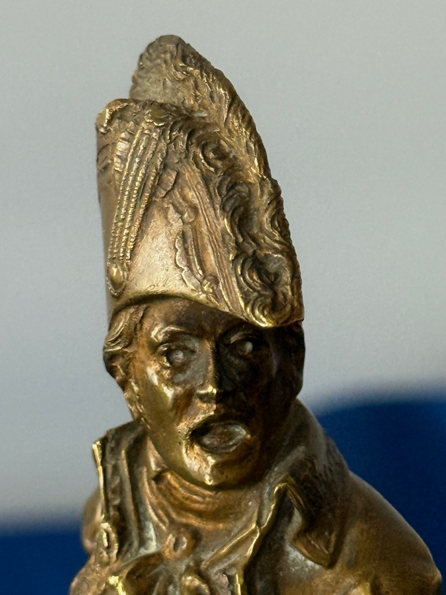 BUSTE DU  GÉNÉRAL  CAMBRONNE   BRONZE  PATINÉ  D'ÉPOQUE 19 ÈME -photo-3