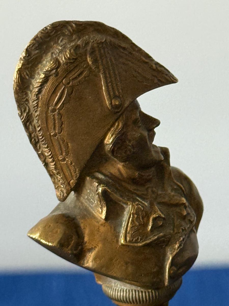 BUSTE DU  GÉNÉRAL  CAMBRONNE   BRONZE  PATINÉ  D'ÉPOQUE 19 ÈME -photo-4