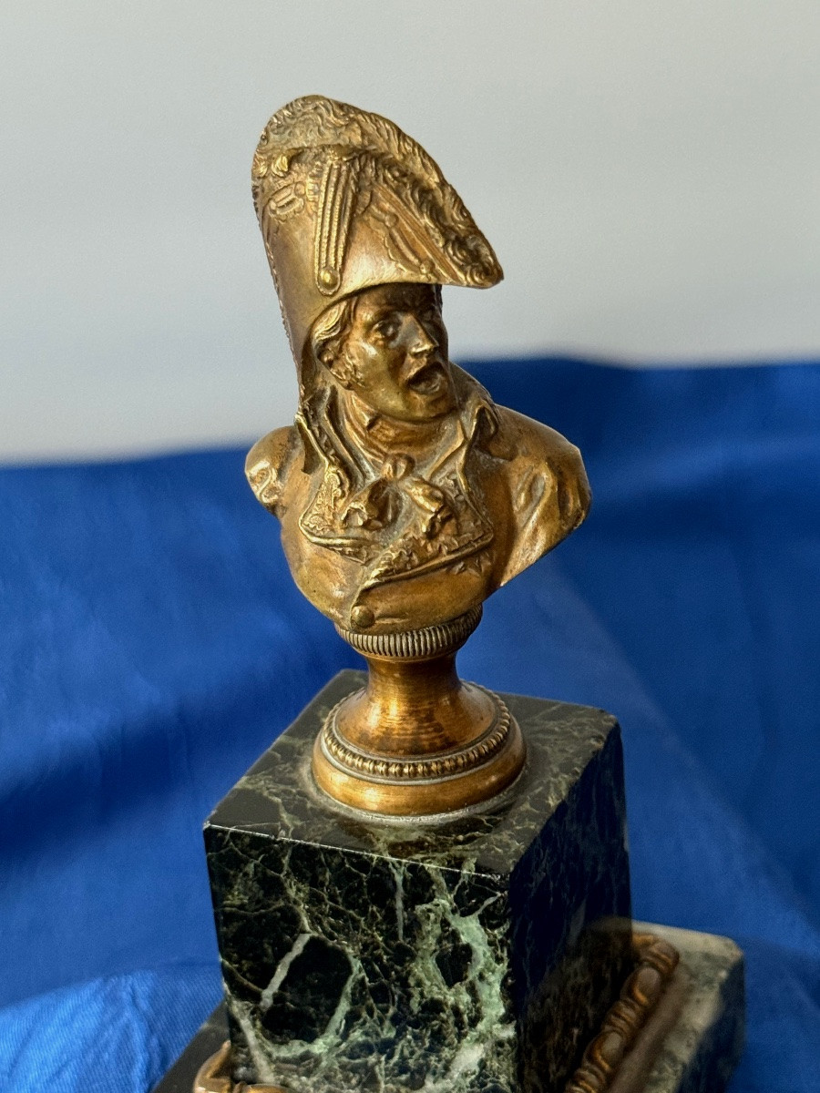BUSTE DU  GÉNÉRAL  CAMBRONNE   BRONZE  PATINÉ  D'ÉPOQUE 19 ÈME -photo-7