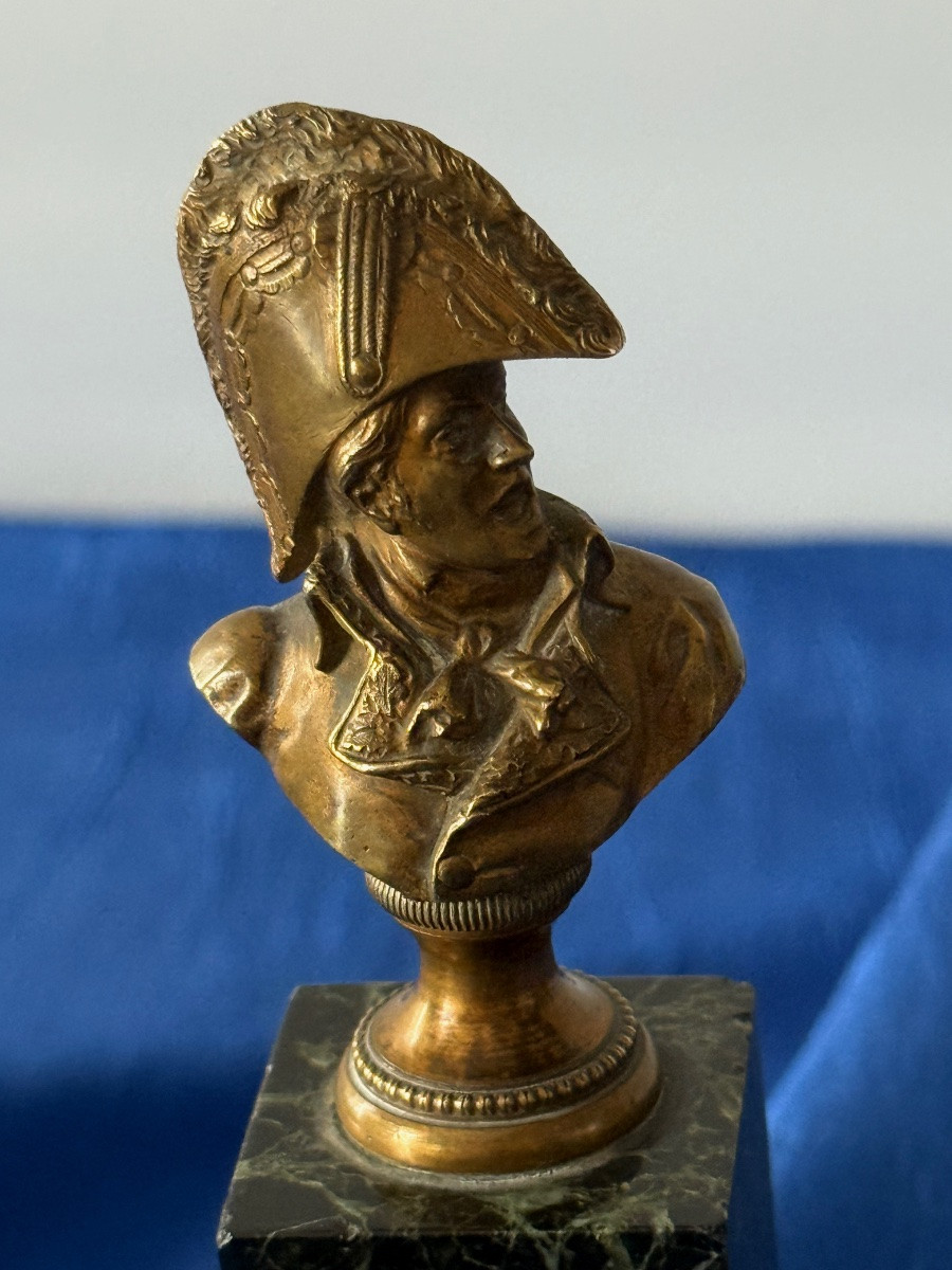 BUSTE DU  GÉNÉRAL  CAMBRONNE   BRONZE  PATINÉ  D'ÉPOQUE 19 ÈME -photo-8
