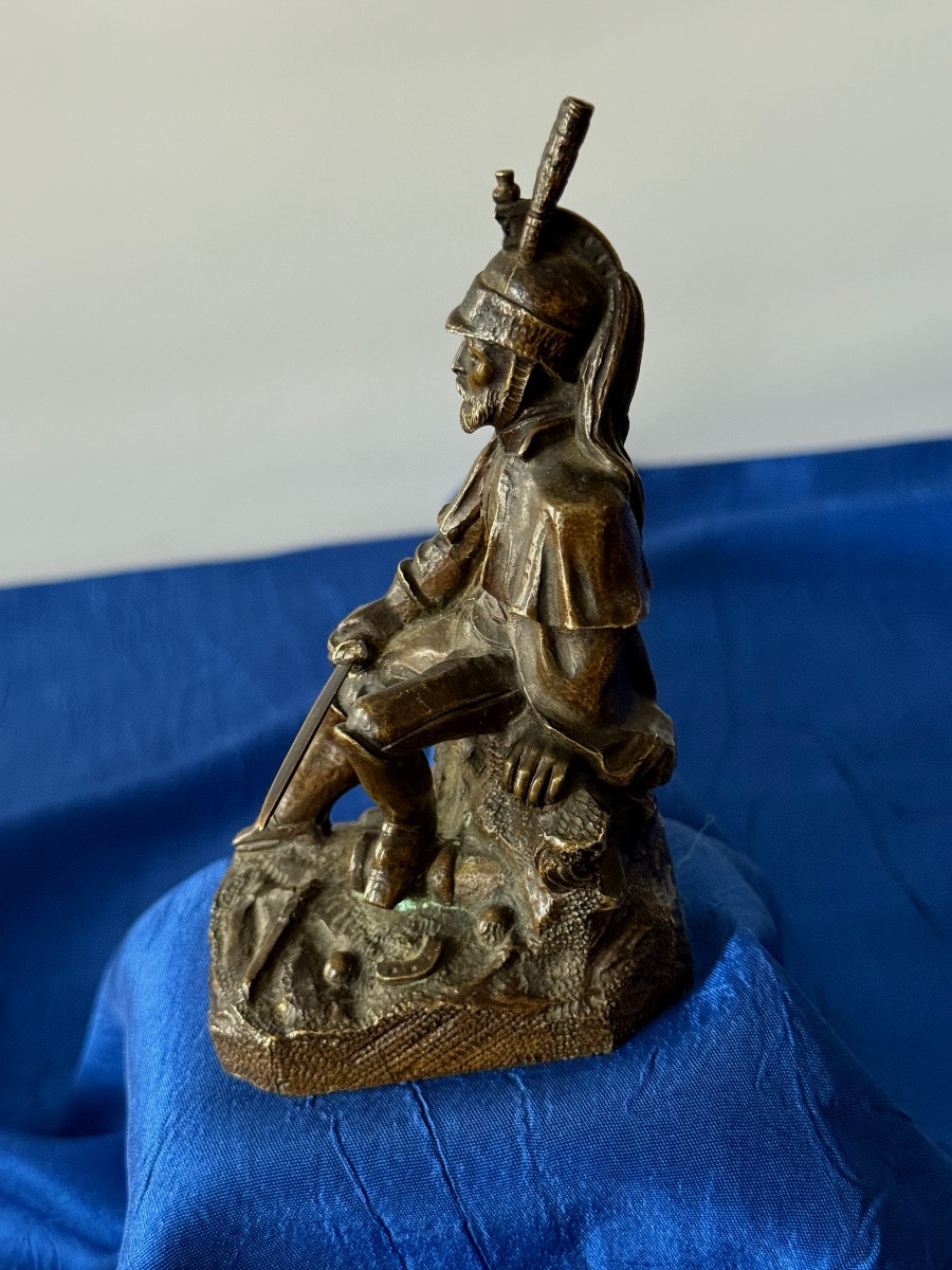  BRONZE  DRAGON DE CAVALERIE  APRÉS LA BATAILLE  D'ÉPOQUE 1ER EMPIRE  -photo-2