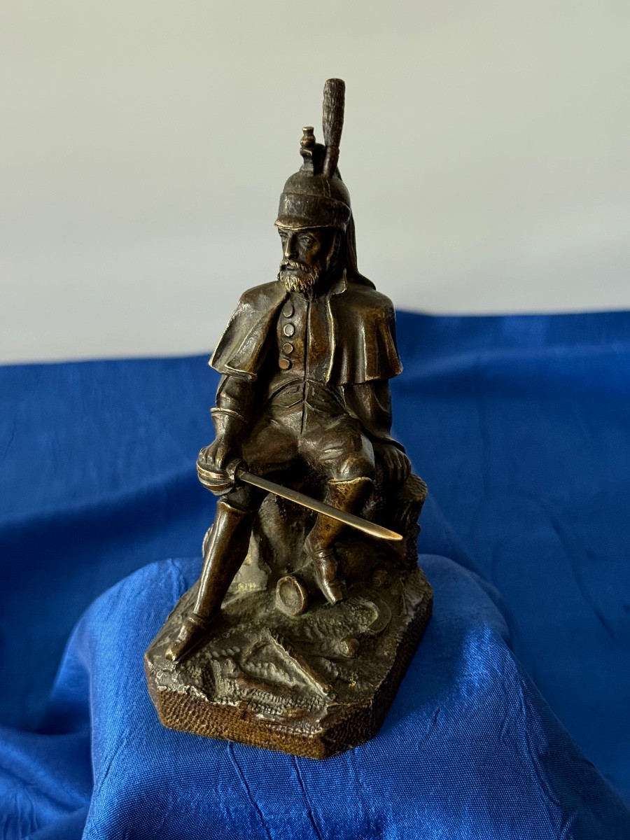  BRONZE  DRAGON DE CAVALERIE  APRÉS LA BATAILLE  D'ÉPOQUE 1ER EMPIRE  