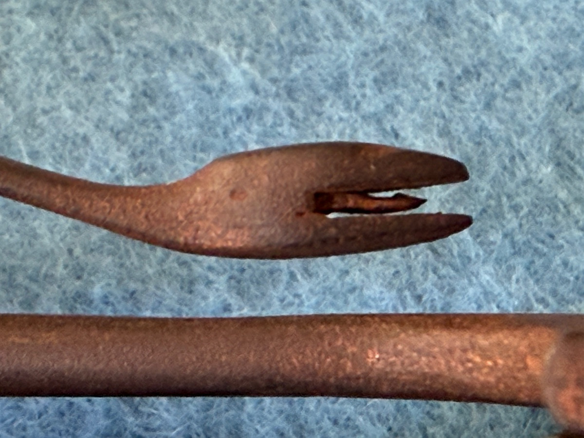 Snake Head Skeleton Dagger Trench Cleaner By Caux At Hesdin 1914/1918 -photo-3