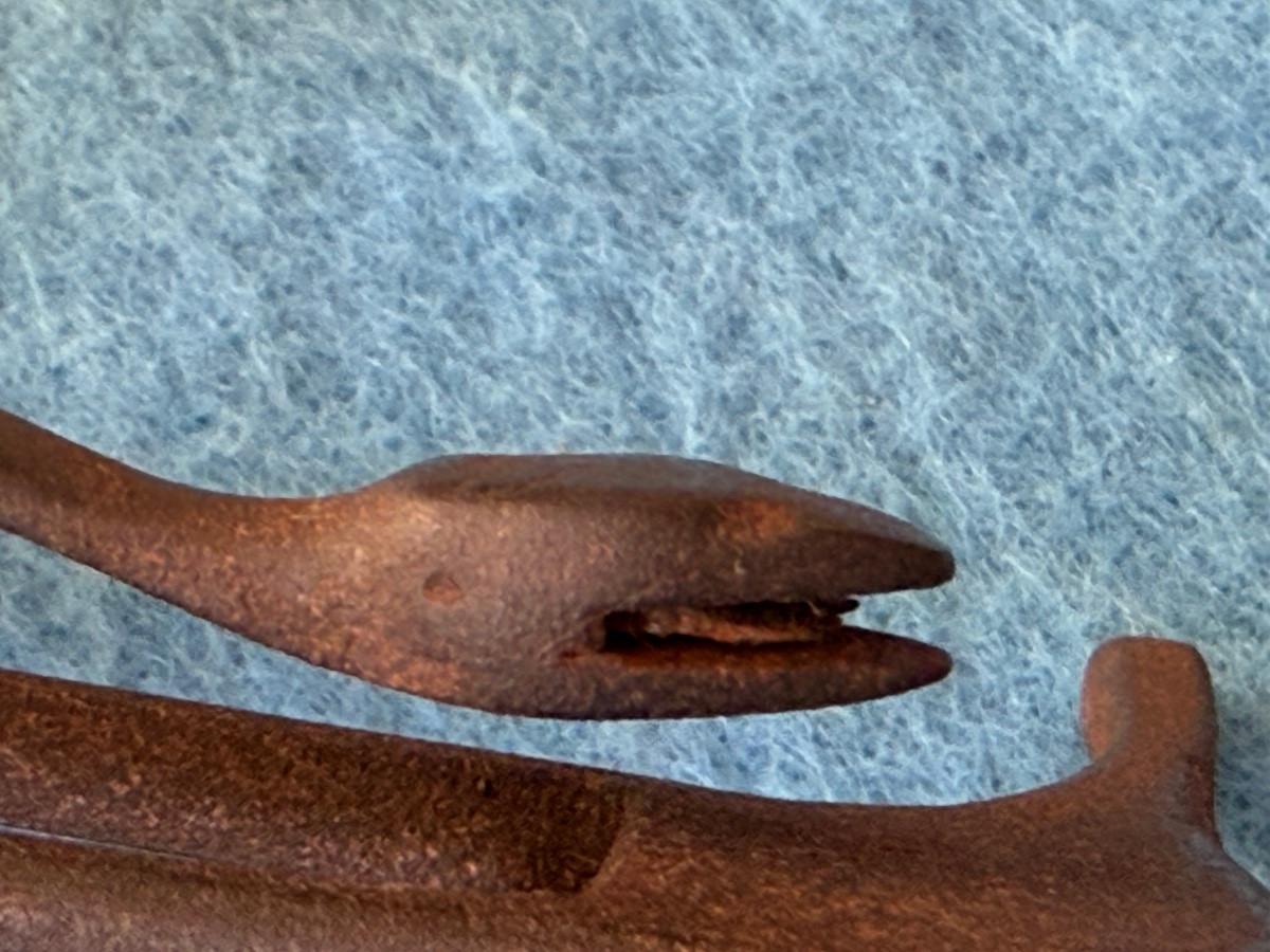 Snake Head Skeleton Dagger Trench Cleaner By Caux At Hesdin 1914/1918 -photo-4