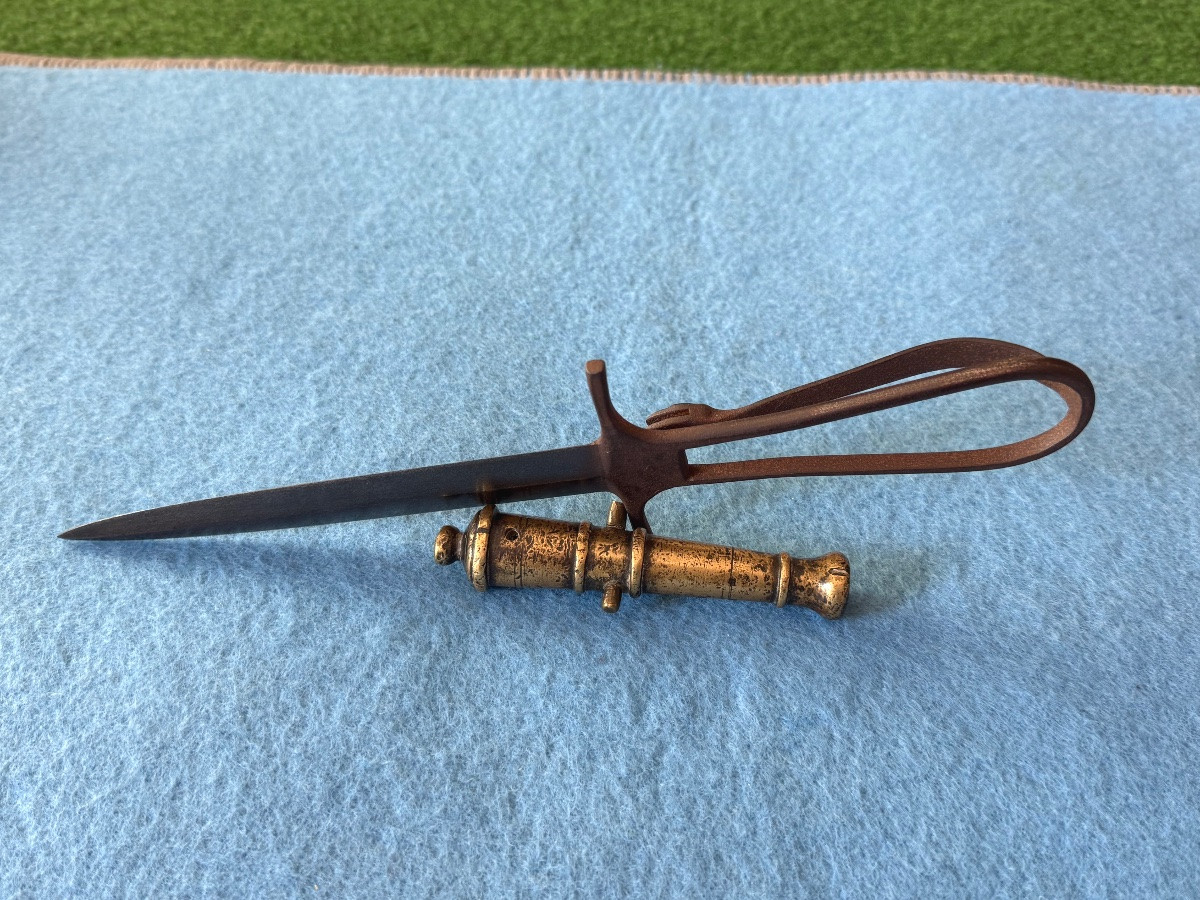 Snake Head Skeleton Dagger Trench Cleaner By Caux At Hesdin 1914/1918 -photo-6