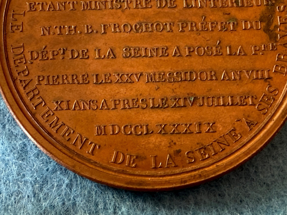 Medal Of The Departmental Column Constitution Of The French Republic Year VIII-photo-1