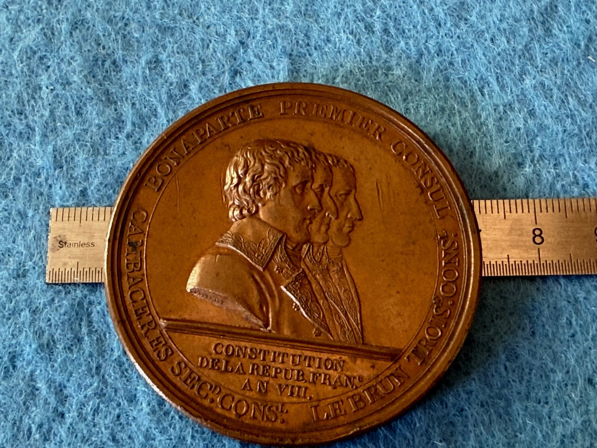 Medal Of The Departmental Column Constitution Of The French Republic Year VIII-photo-2