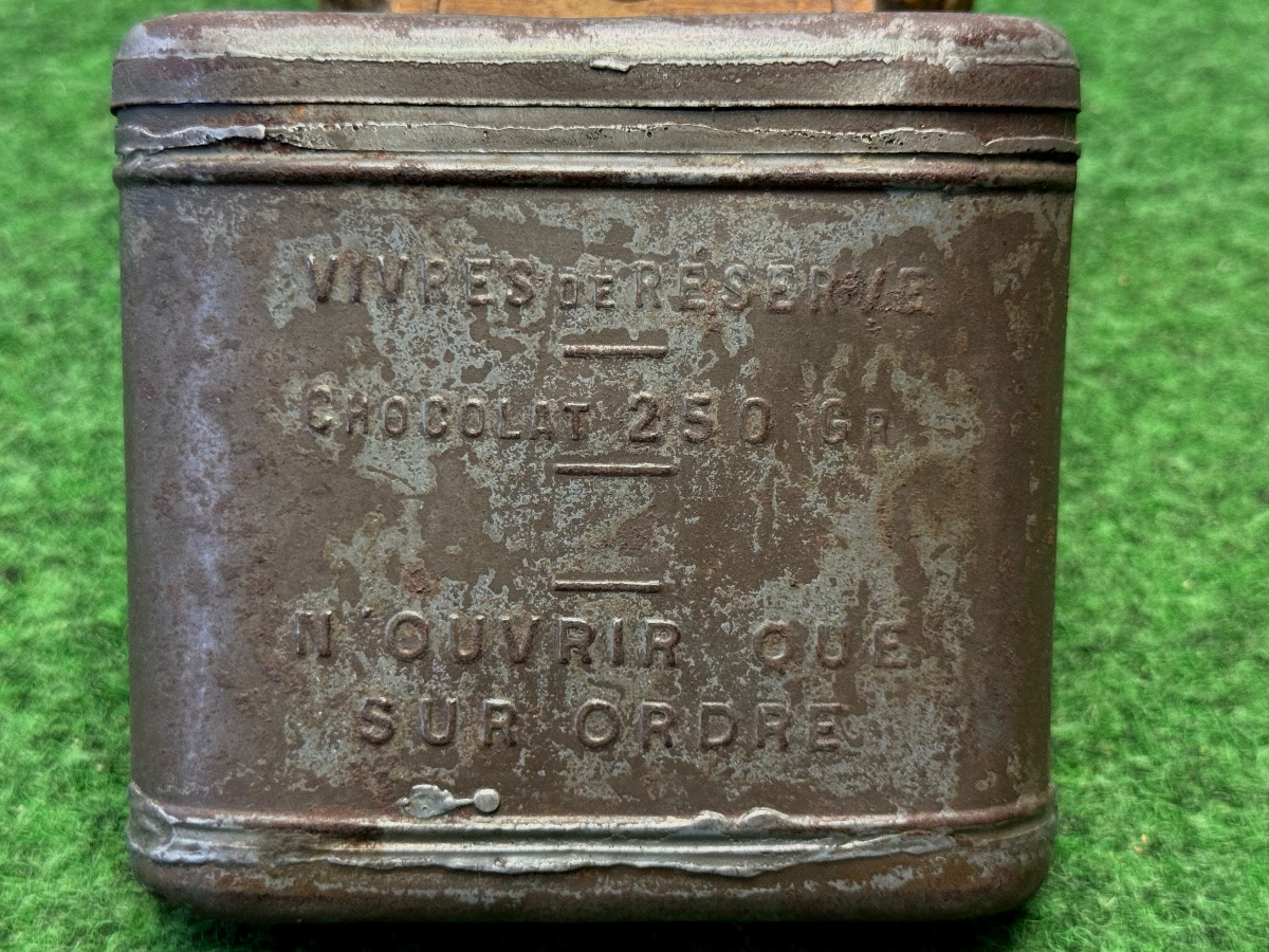 Metal Box For Food Reserve Combat Ration Chocolate War Of 1914/1918 -photo-6
