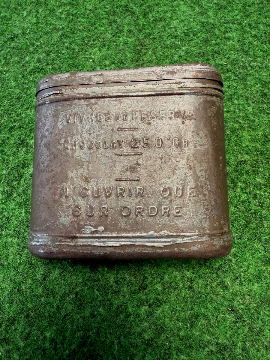 Metal Box For Food Reserve Combat Ration Chocolate War Of 1914/1918 