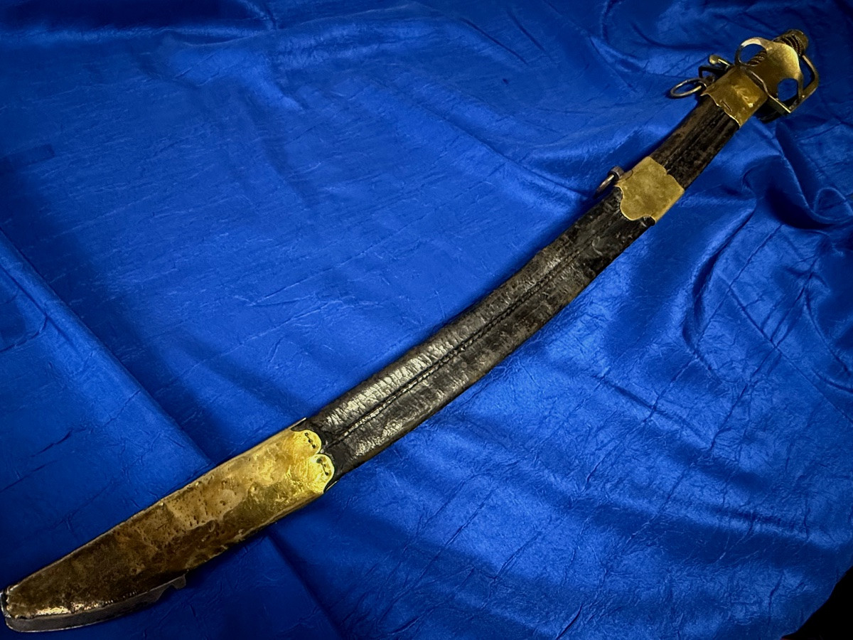SABRE A GARDE DE  BATAILLE  D'OFFICIER DE  DRAGONS, ANCIENNE MONARCHIE RÉVOLUTION  1ER EMPIRE  -photo-6