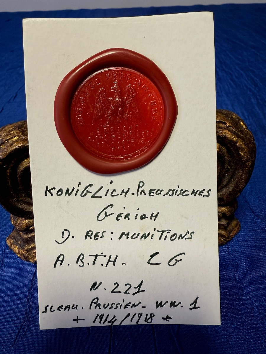 Seal Of The Royal Court Of Justice Of Prussia "munitions" Kaiser William II Ww1-photo-6