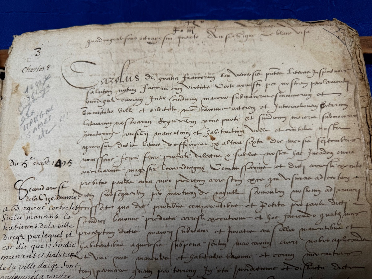  Basque Country Register Of Orders Of The Cities Of Bayonne, St Esprit, Dax, Etc. 1541 16th Century -photo-2