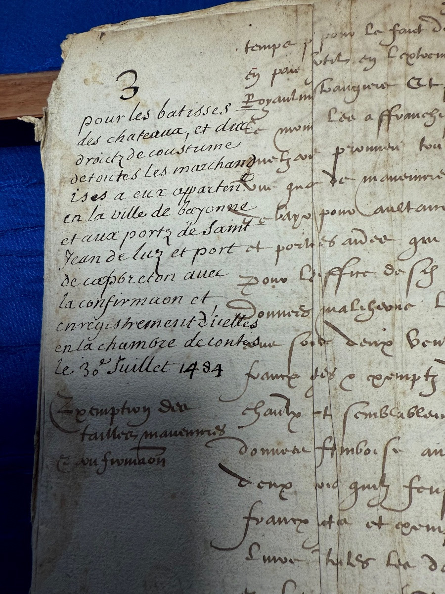  Basque Country Register Of Orders Of The Cities Of Bayonne, St Esprit, Dax, Etc. 1541 16th Century -photo-4
