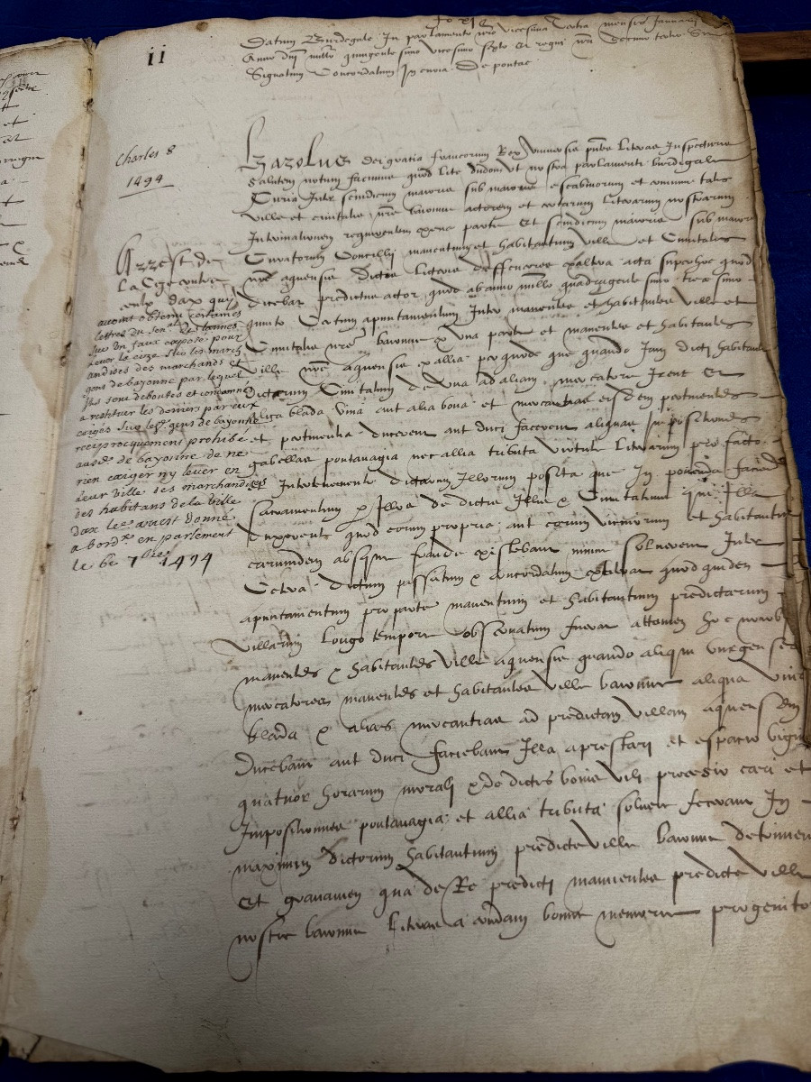  Basque Country Register Of Orders Of The Cities Of Bayonne, St Esprit, Dax, Etc. 1541 16th Century -photo-7